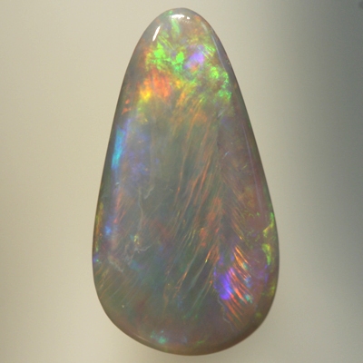 SOLID SEMI BLACK OPAL Burning colour, orange and green to purple and blue